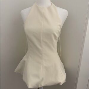 Zara Cream Sleeveless Top